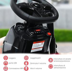 Trattore Elettrico per Bambini con Rimorchio, 2 in 1 Go Kart e Trattore per Bambini 3-8 Anni, con Telecomando e Cintura di Sicurezza a 2 Punti (Rosso)