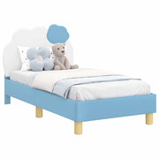 Letto singolo | Letto per adulti | Struttura letto per bambini con testata Blu 70 x 140 cm PU