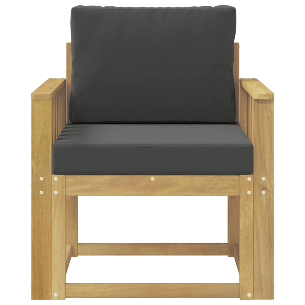 2 Pezzo Set di divani da esterno-Sofa da giardino Poliestere Bianco e Antracite 339606