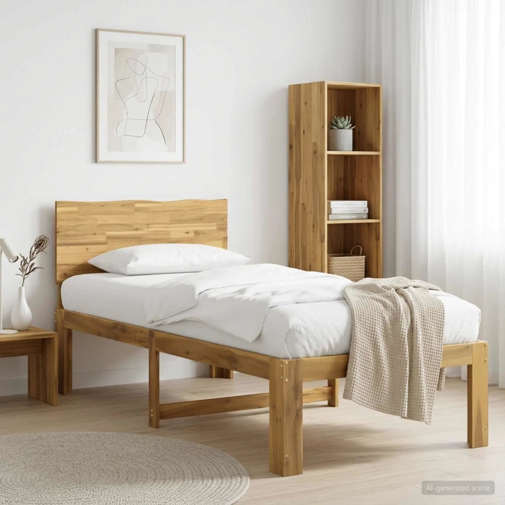 Letto Singolo con Testiera ROSTOCK Bianco 90 x 200 cm 903415