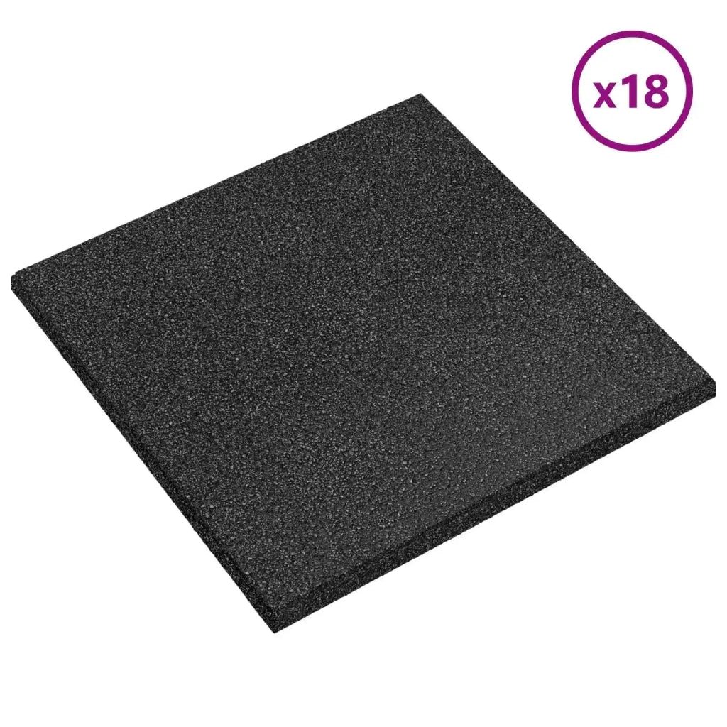 Piastrelle per Protezione dalle Cadute 18 pz Nero 50 x 50 cm CFW9554635