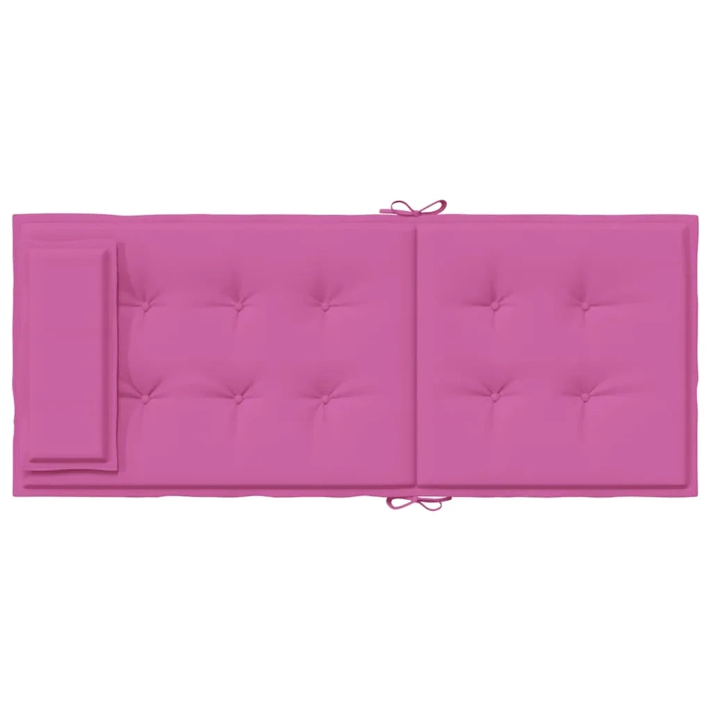 Cuscini per Sedia con Schienale Alto 4pz Rosa in Tessuto Oxford