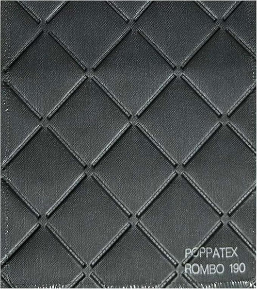 Tessuto Ecopelle Nautica Tappezzeria Alta Qualità "POPPATEX" - Colore ROMBO GRIGIO SCURO 190 - Morbida e Resistente - Vendita al Metro - H.140