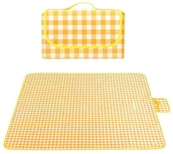 Tenda da picnic - Tenda da picnic - Tenda da picnic per esterno - Tenda da campeggio - Tenda da spiaggia - Imbottito e impermeabile - il manico - idrorepellente - Adatto per viaggi, campeggio, escursioni e raduni estivi - Giallo - 200 x 200 cm