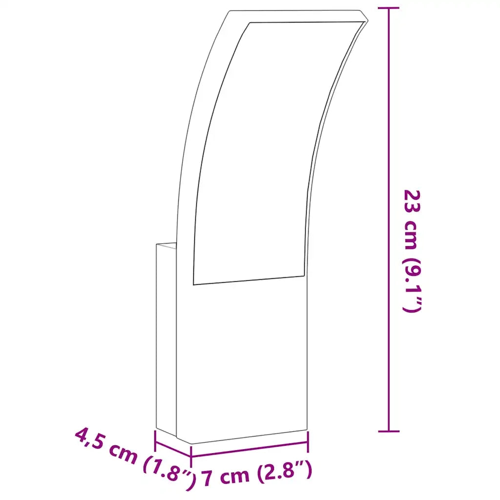 Applique per Esterni con LED 2 pz Bianche Alluminio Pressofuso CFW5971873