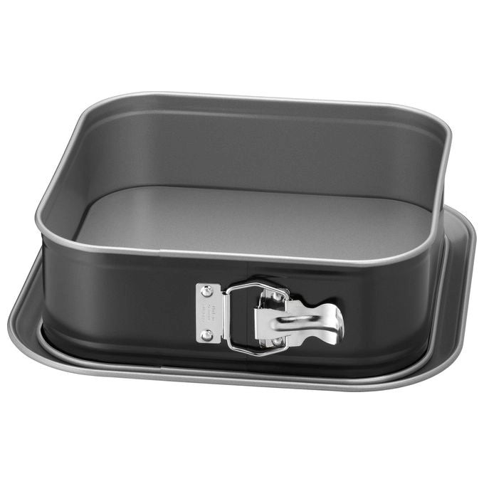 ORIGINAL KAISER 2300659602 Inspiration Stampo per Torta Quadrato Apribile 24x24 cm Antiaderente a Tenuta Stagna Colore Nero