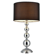 Lampada da Tavolo San Francisco Paralume Cilindrico e Stelo Decorativo - Nero/Cromato lux.pro
