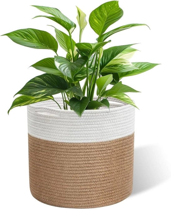 Cesto di Rete di Cotone per Magazzino e Lavanderia - Cesto di Rete Pieghevole per Salotto, Camera dei Bambini, Bagno - 20x20cm