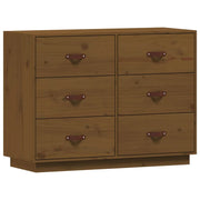 Credenza | Madia | Buffet da pranzo | Armadio da pranzo ambra 100x40x75 cm in Legno Massello di Pino