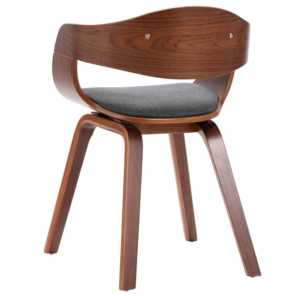 Sedie da Pranzo 4 pz in Legno Piegato e Tessuto Grigio cod mxl 24681