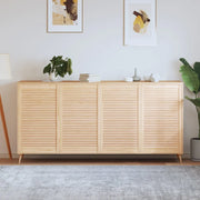 Ante con Design a Lamelle 4 pz 99,3x59,4 cm in Legno di Pino 151141