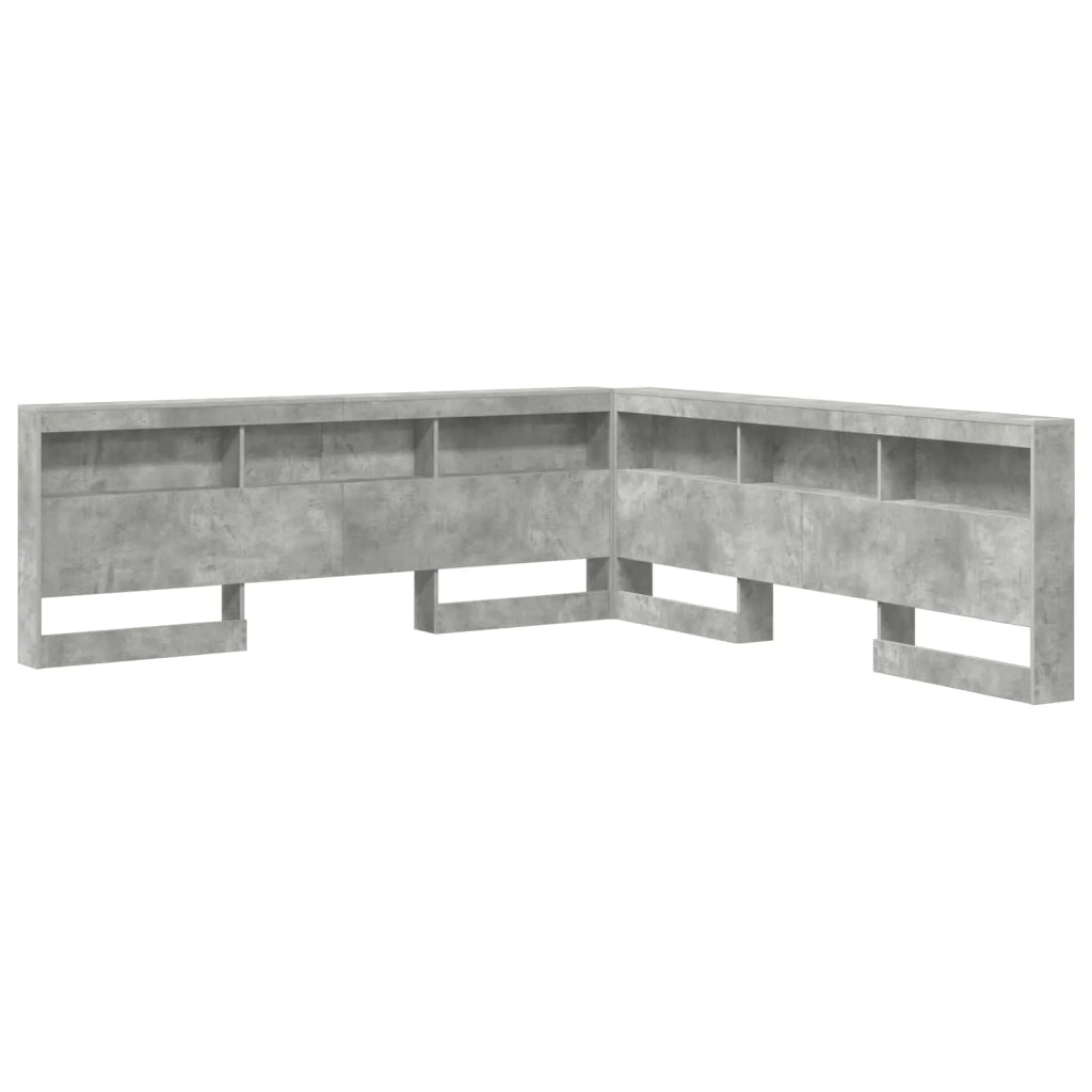 Testata contenitore Grigio cemento 180 cm Legno multistrato 3335512