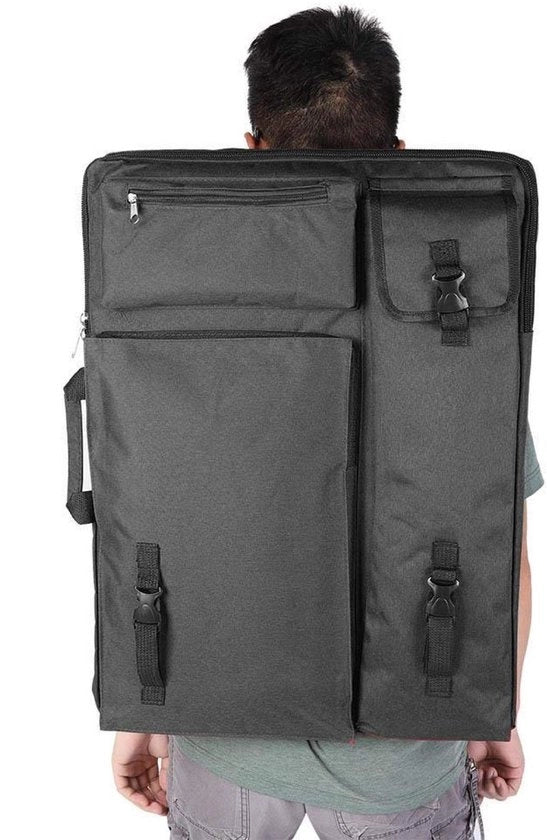 Borsa per dipinti impermeabile - Portafoglio artistico multifunzionale - Grande tasca di stoccaggio - Tessuto a tela - Protezione per le mani spessa - Comodo e leggero - Borsa per artisti