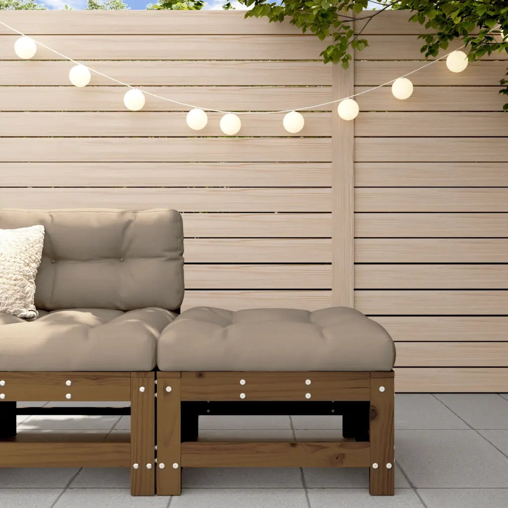 Sgabello da Giardino con Cuscino Ambra Legno Massello di Pino CFW7258631
