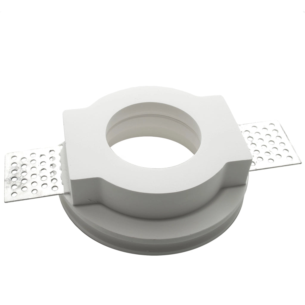 Porta faretto tondo incasso scomparsa gesso lampada led 8W GU10 foro 10cm 220V LUCE 3000K