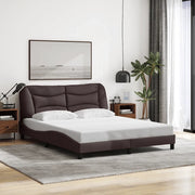 Giroletto senza Materasso Hvar Marrone Scuro 160x200 cm Tessuto 3207782