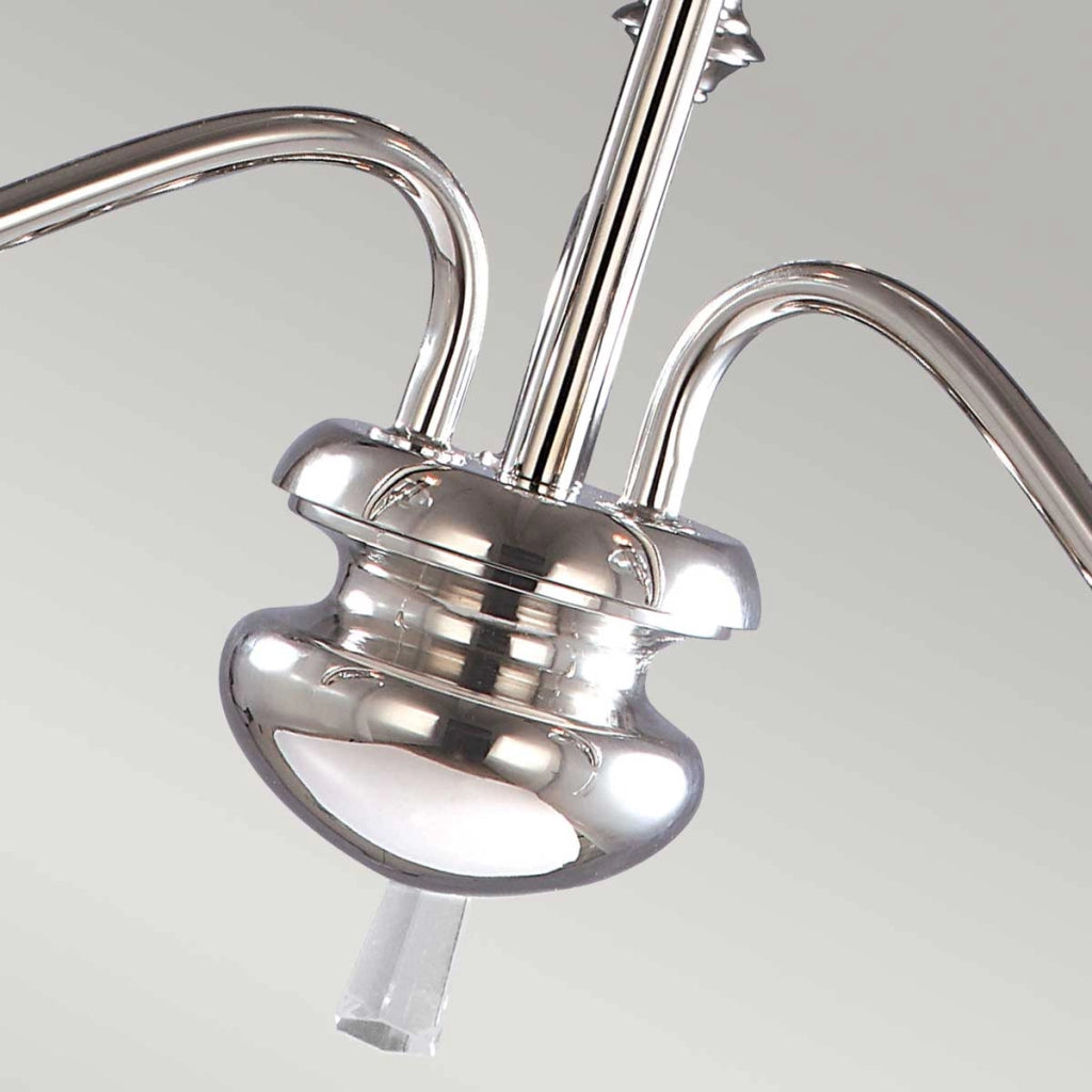 Lampadario Finsbury Park nichel lucido 3xE14 Elstead