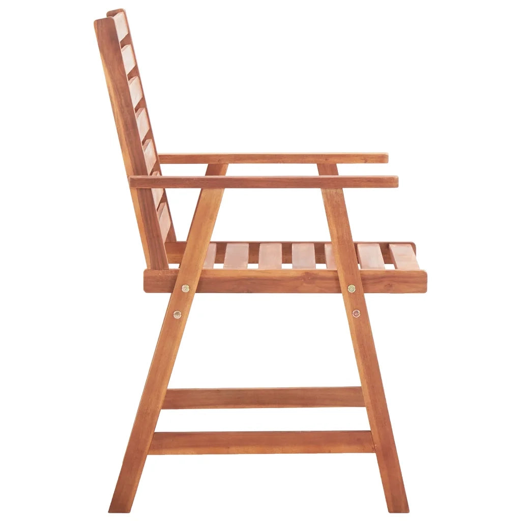 Sedie da Pranzo da Esterni con Cuscini 2 pz Massello di Acacia 3064346