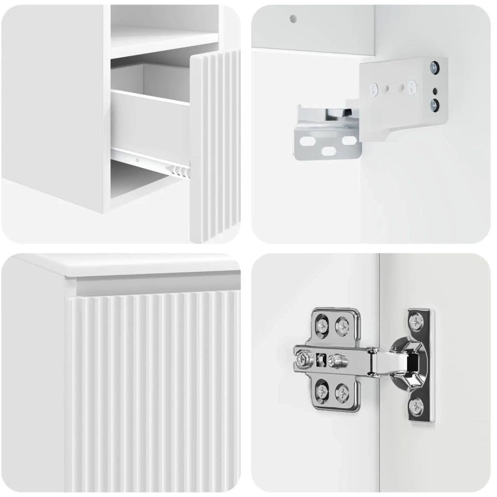 Set di Armadi da Bagno 3 pz Bianco 53 x 35 x 63 cm 3405657