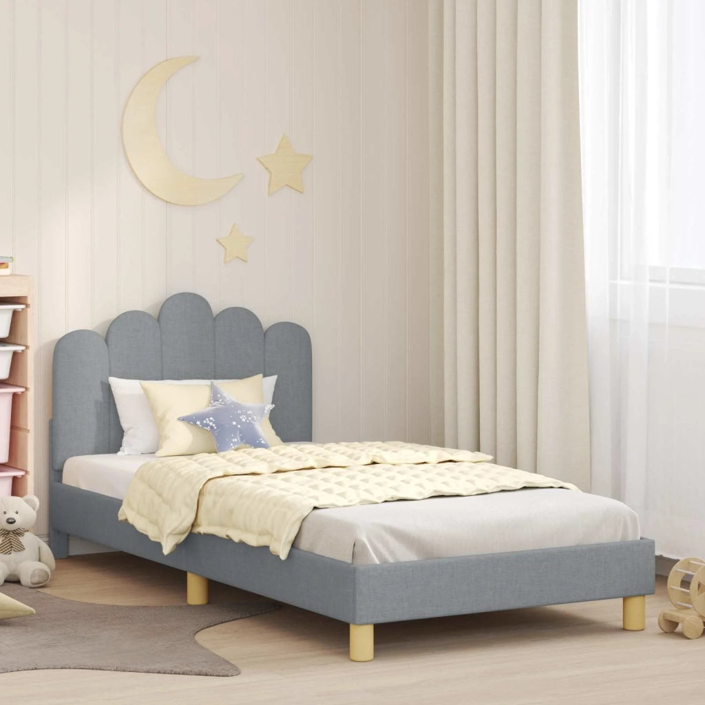 Struttura letto bambini con testata-Giroletto per bambini Grigio Chiaro 90 x 200 cm 782505