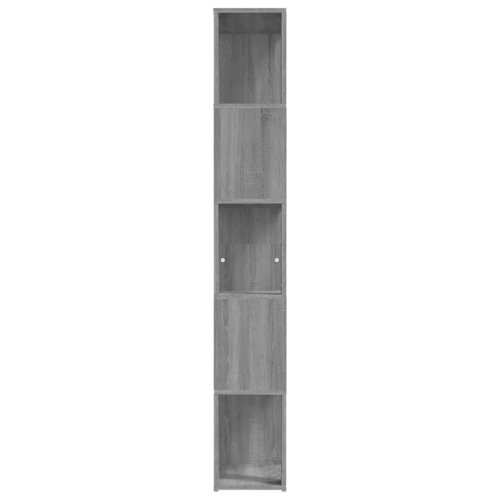 Libreria Grigio Sonoma 45x24x160 cm in Legno Multistrato 826376