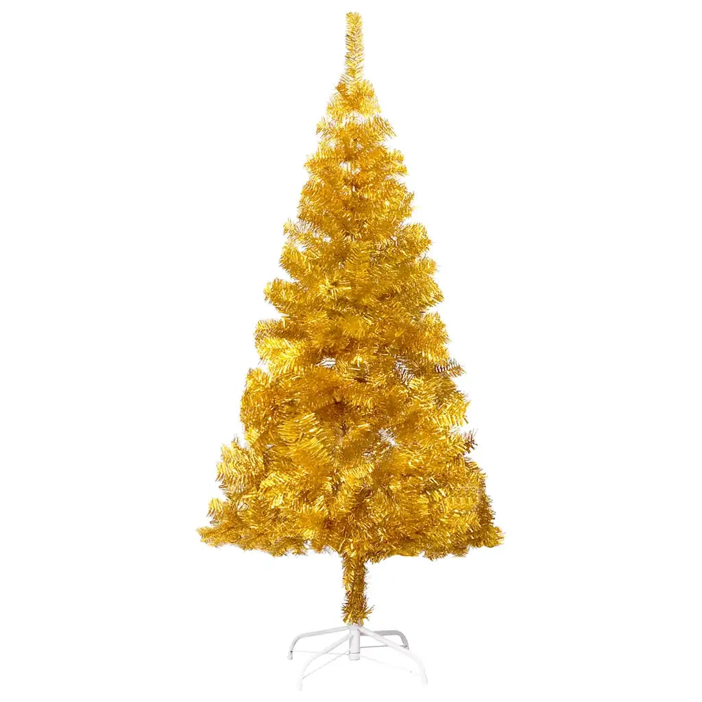 Albero di Natale Preilluminato con Palline Oro 120 cm PET 3077603