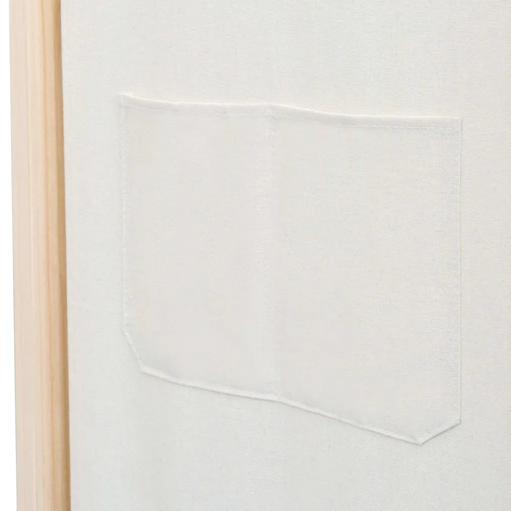 Divisorio a 4 Pannelli Crema 160x170x4 cm in Tessuto 248173