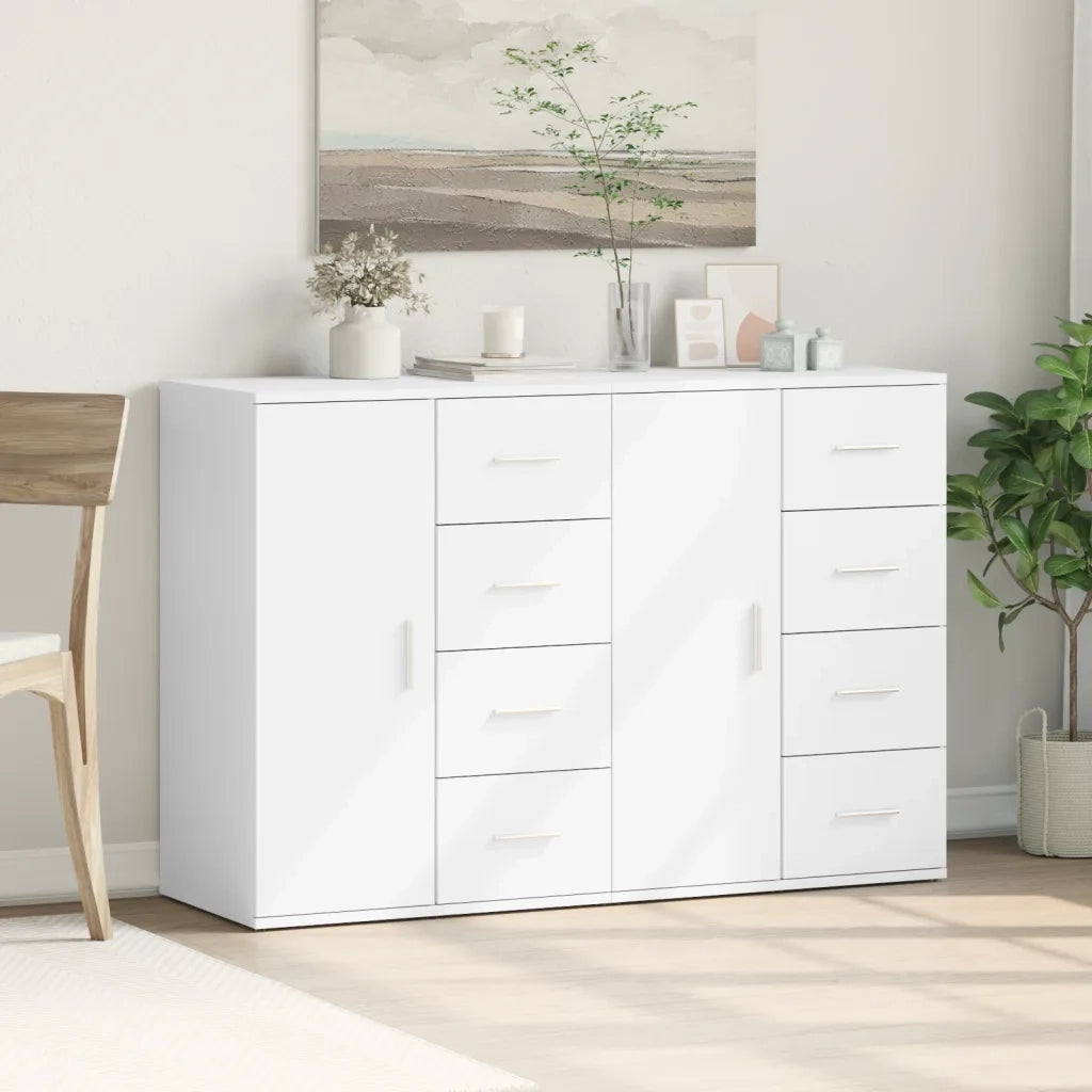Credenze 2 pz | Madia | Buffet da pranzo | Armadio da pranzo Bianche 59x39x80 cm in Legno Multistrato