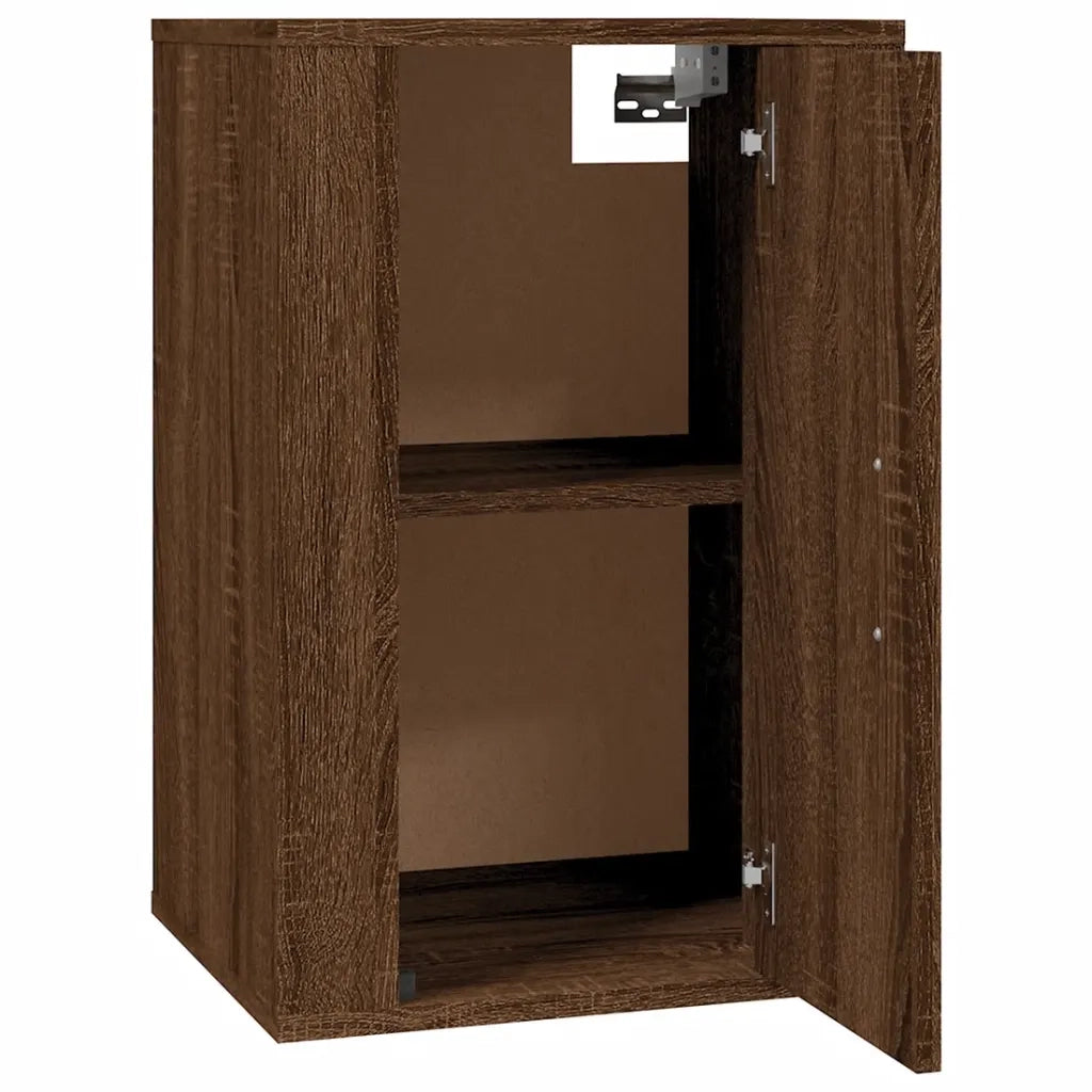 Mobili Porta TV a Parete 2 pz Rovere Marrone 40x34,5x60 cm