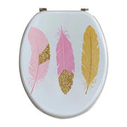 Trade Shop - Copriwater Copri Water Sedile Wc Bagno Universale Cerniere Acciaio Piume 59127 -        3,5