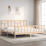 Giroletto senza Materasso-Struttura Letto 200x200 cm in Legno Massello di Pino 442067