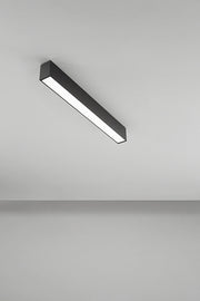 Plafoniera LED Modulare 20W 60cm Colore Nero Opaco - Sistema a Luce CCT Dimmerabile con Diffusore Prismatico UGR<22 Classe I - Perenz