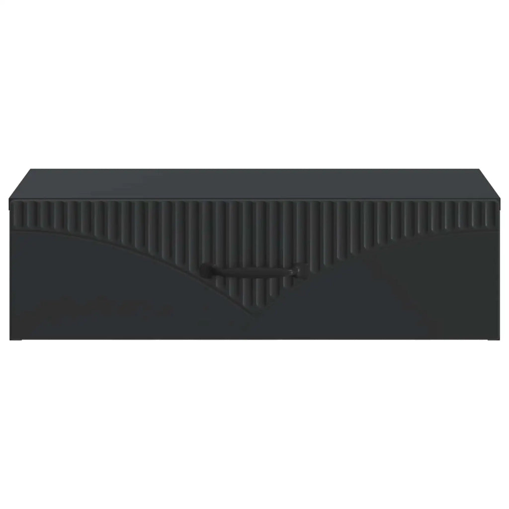 Tavolino da Parete Laterale Nero 59 x 34,5 x 17 cm