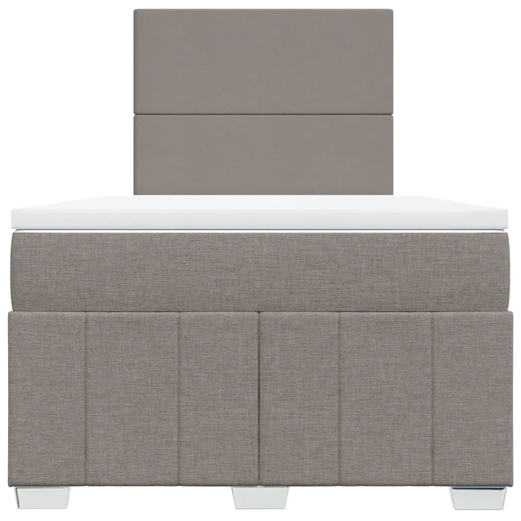 Giroletto a Molle con Materasso Tortora 120x190 cm in Tessuto