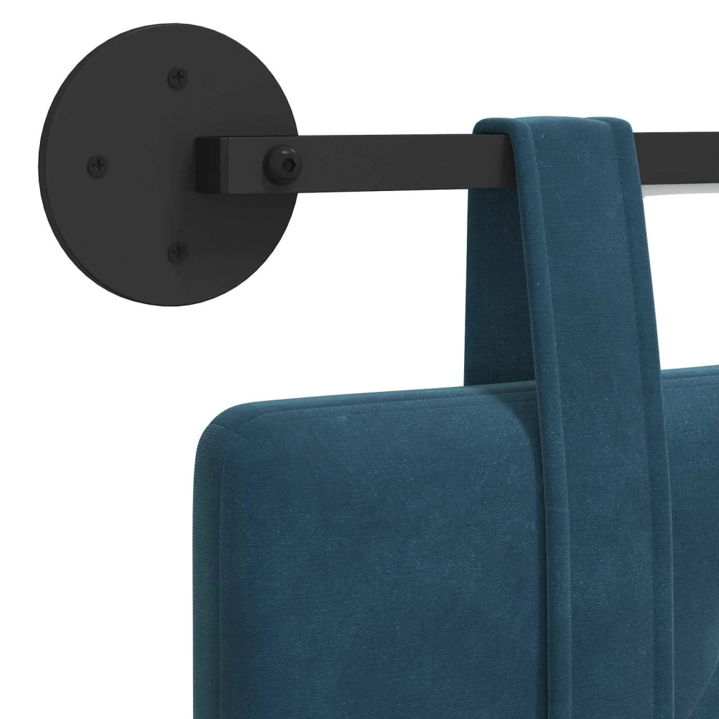 Testiera | Testata sospesa Con luce LED Blu Velluto