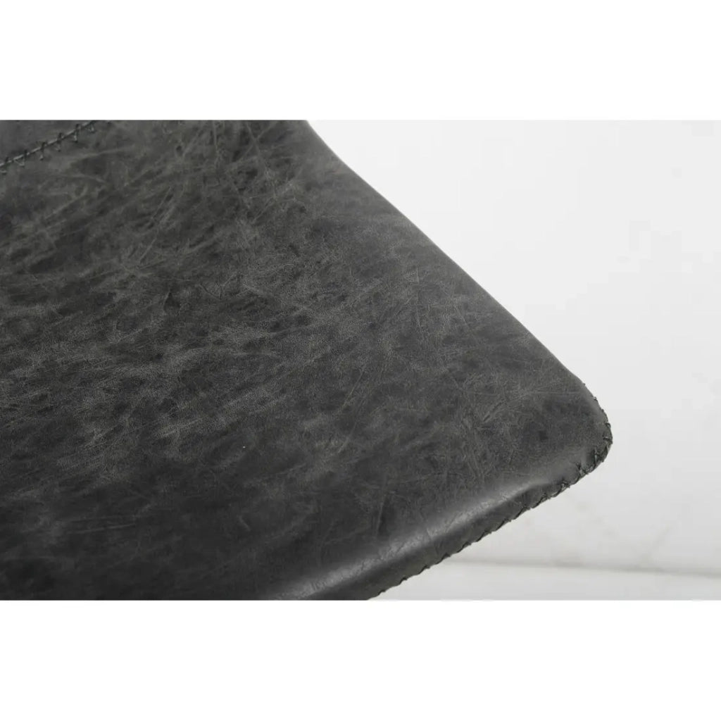 Sedia da bancone OZON – PU nero – Piedi in metallo – Altezza 98 cm – Stile industriale