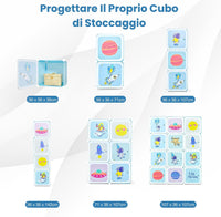 Portatile Guardaroba per Bambini, Armadio Guardaroba Modulare per Bambini con 2 Barre Appendiabiti, per Cameretta Camera da Letto, 107 x 36 x 142 cm