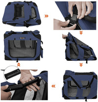 Borsa da trasporto per cani pieghevole per trasportino blu 60 x 40 x 40 cm 12_0000951