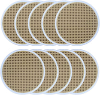 Tomaino - Fondelli Sedia Rotondi, Ricambi Sedute In Paglia Per Sedie Vienna, Bistrot, Thonet - 10 pz Nero