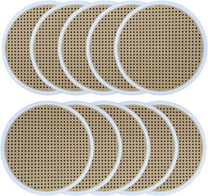 Tomaino - Fondelli Sedia Rotondi, Ricambi Sedute In Paglia Per Sedie Vienna, Bistrot, Thonet - 10 pz Nero