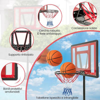 Canestro da Basket per Piscina, Regolabile in Altezza da 115-135 CM per Bambini e Adolescenti, Supporto da Basket Portatile con Ruote per Piscina e Interno