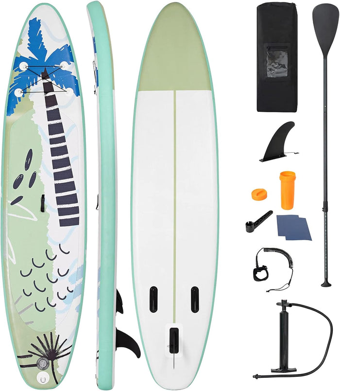 Tavola da Surf Gonfiabile Stand Up Paddle, Tavola da SUP con Accessori Completo e Borsa di Trasporto Impermeabile