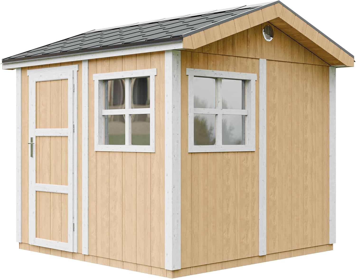 Casetta da giardino di qualit? premium 5,9 m² - H252x250x294 cm - Timbela M913-HARVEST HONEY