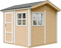 Casetta da giardino di qualit? premium 5,9 m² - H252x250x294 cm - Timbela M913-HARVEST HONEY