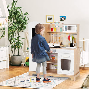 Cucina Giocattolo per Bambini, Cucina Finta Giocattolo con Suoni e Luci Realistici, Accessori Completi di Utensili da Cucina, Ideale per Bambini 3-7 Anni