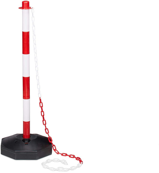 Barriera fermaparcheggio e montante barriera bianca e rossa 13_0002310_3