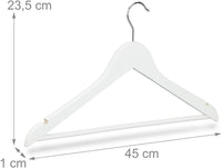 Set di 50 grucce con tacche in legno bianco 13_0002505