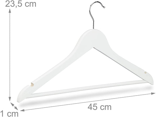 Set di 50 grucce con tacche in legno bianco 13_0002505