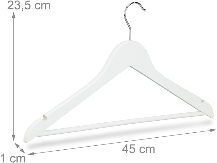 Set di 50 grucce con tacche in legno bianco 13_0002505