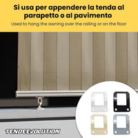 Gancio per Tenda da Sole in Ferro - Occhiello Per Tenda A Caduta Colore Nero